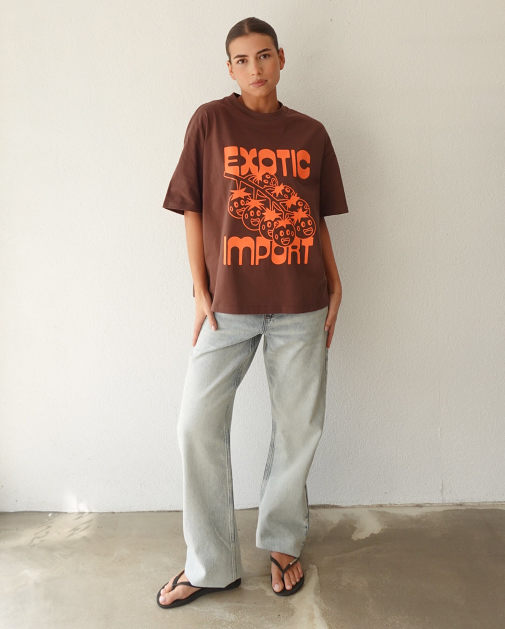 Cherry Tomato Friends T-Shirt (Brown)