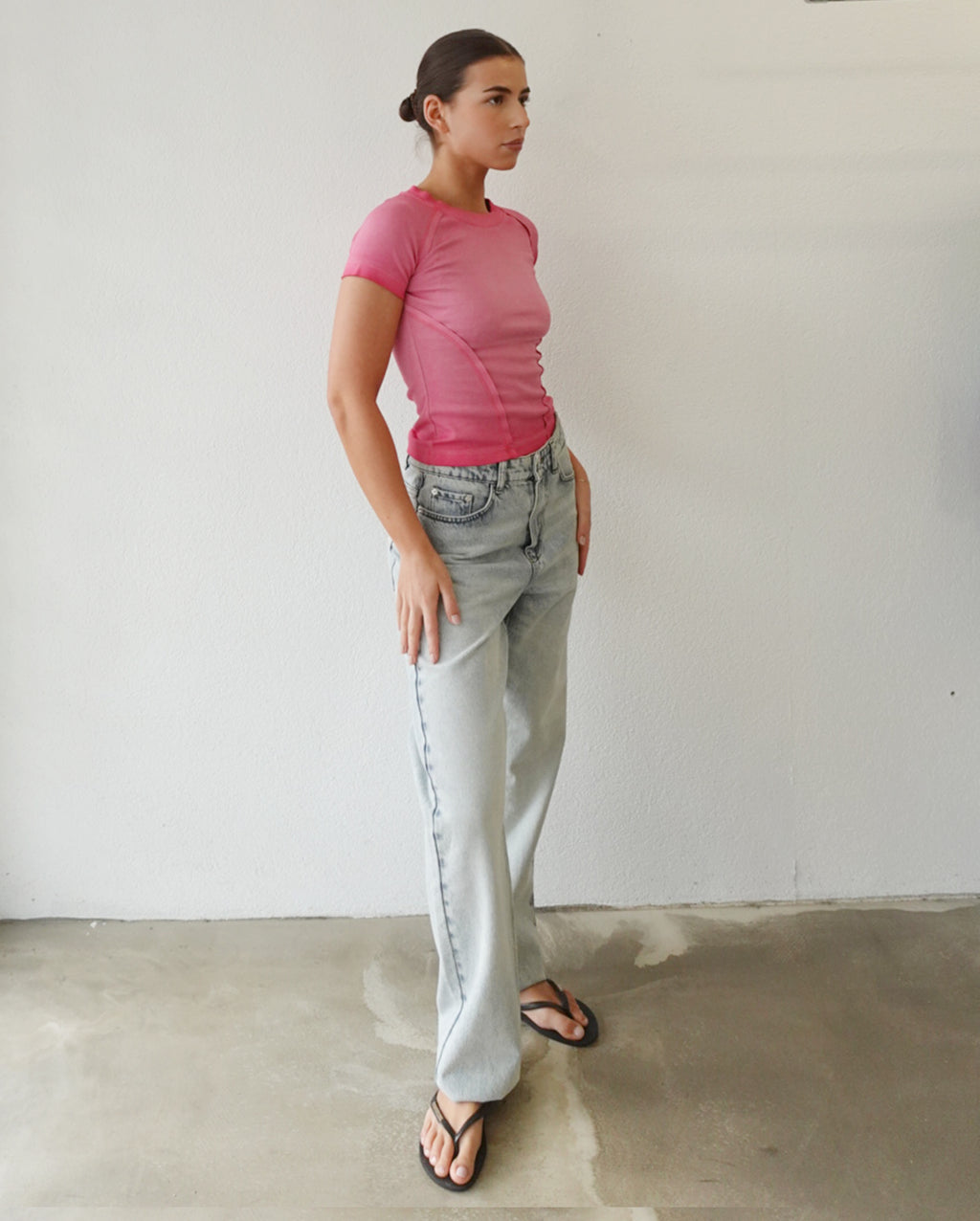 Wash Crop Top (Pink)