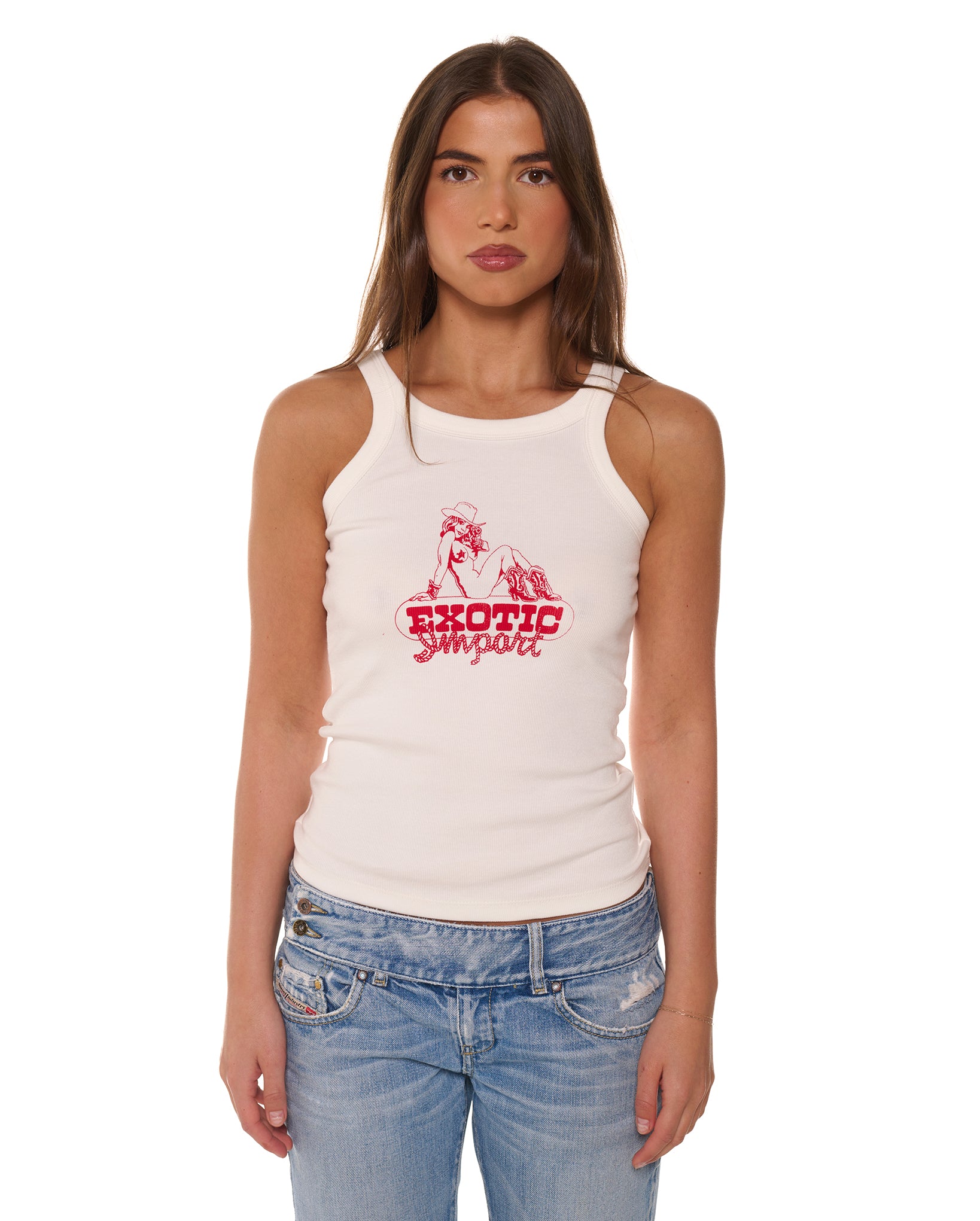 Cowgirl Ribbed Tank Top