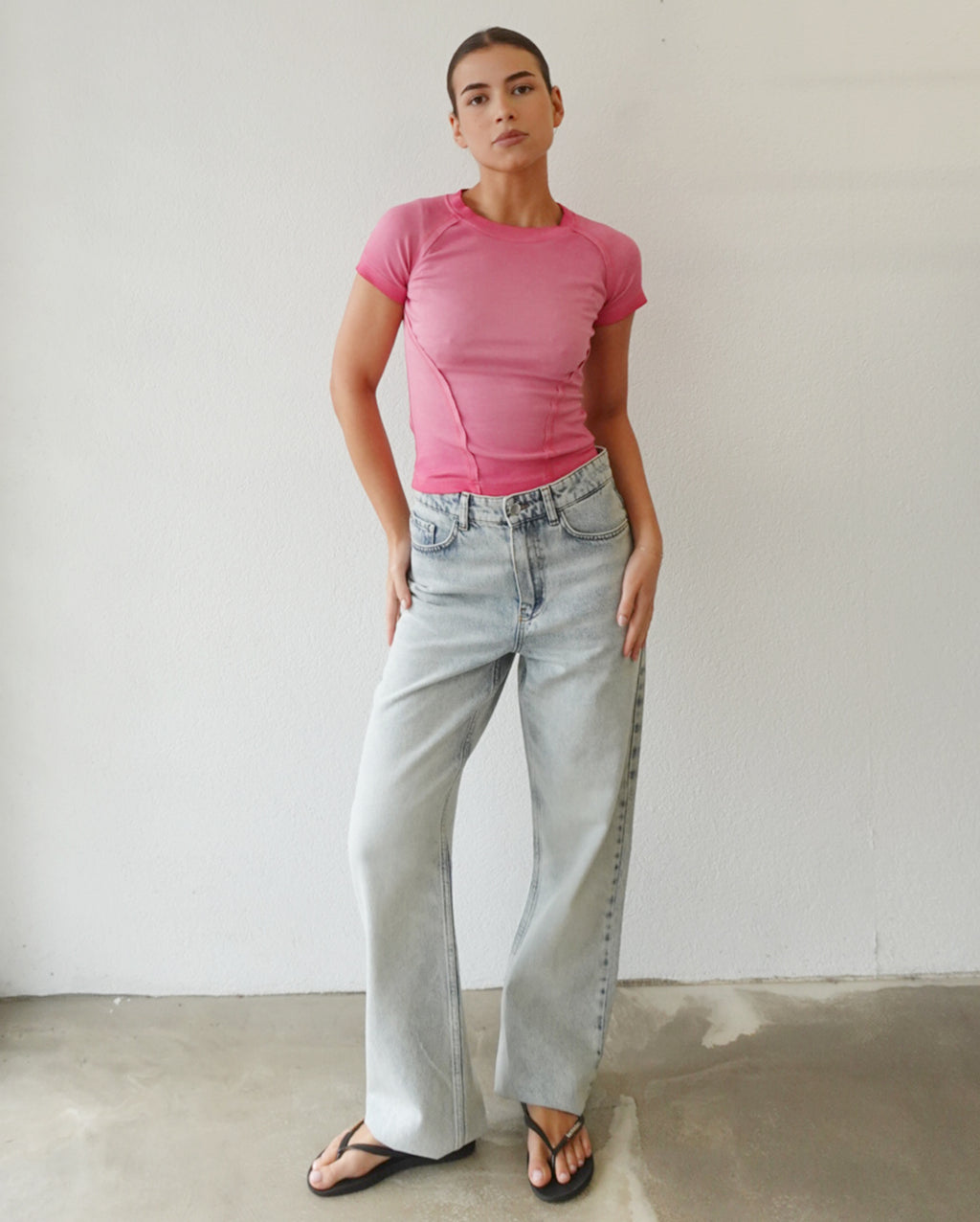 Wash Crop Top (Pink)