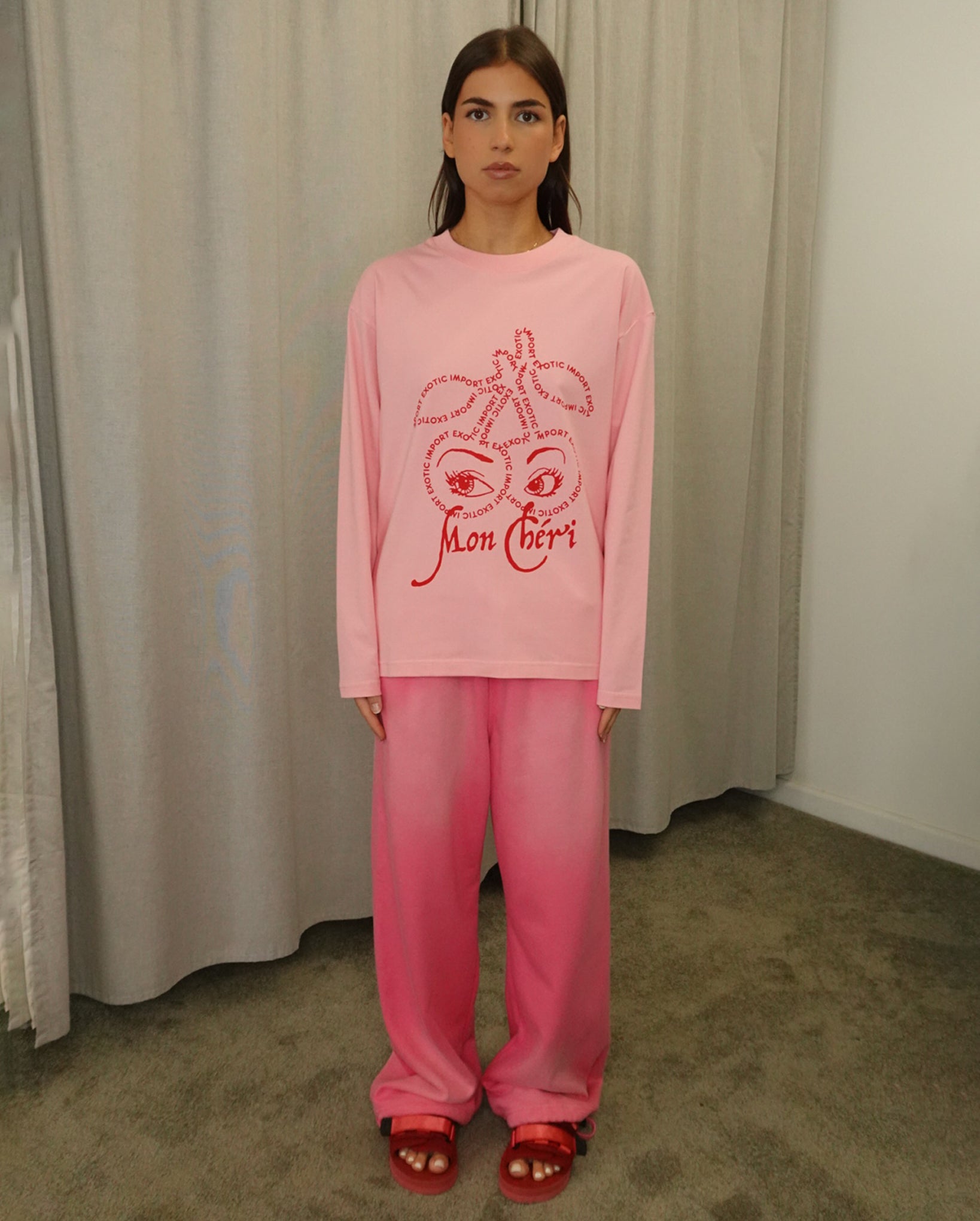 Mon Chéri Long Sleeve T-Shirt (Pink)