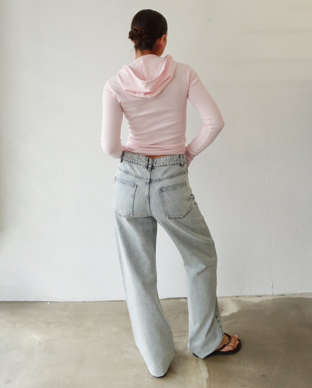 Long Sleeve Baby Hoodie (Baby Pink)