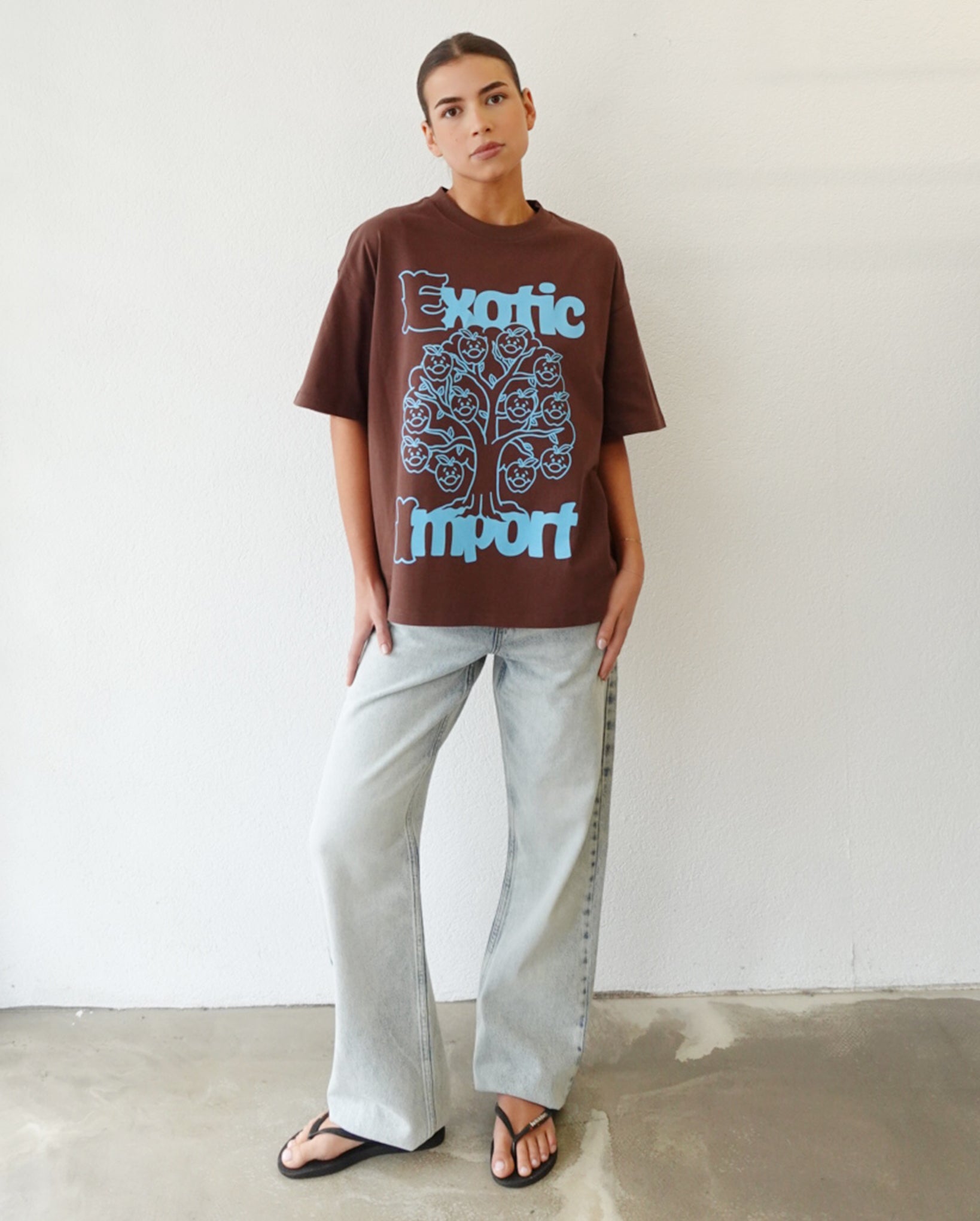 Smiley Apples T-Shirt (Brown)