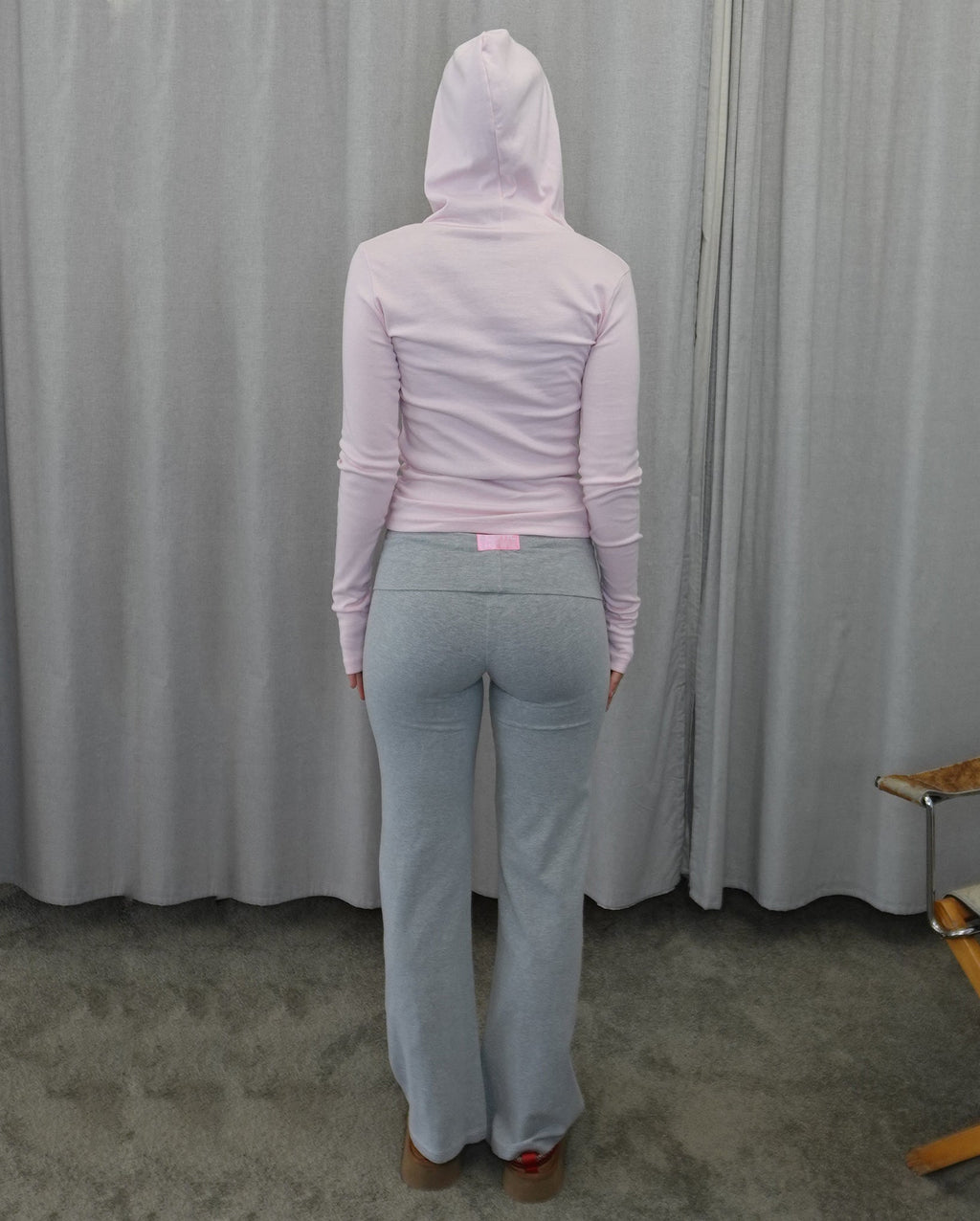 Long Sleeve Baby Hoodie (Baby Pink)
