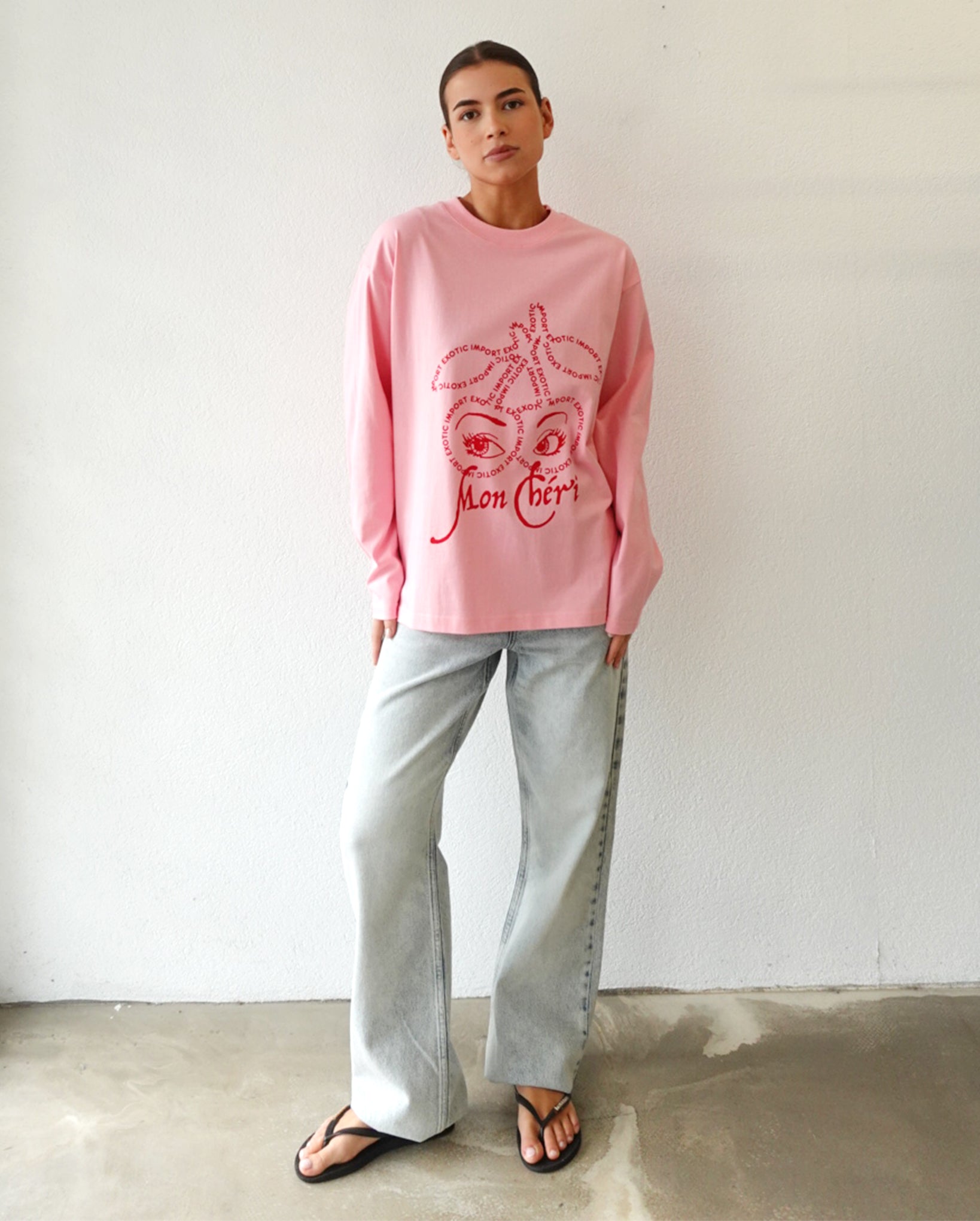 Mon Chéri Long Sleeve T-Shirt (Pink)