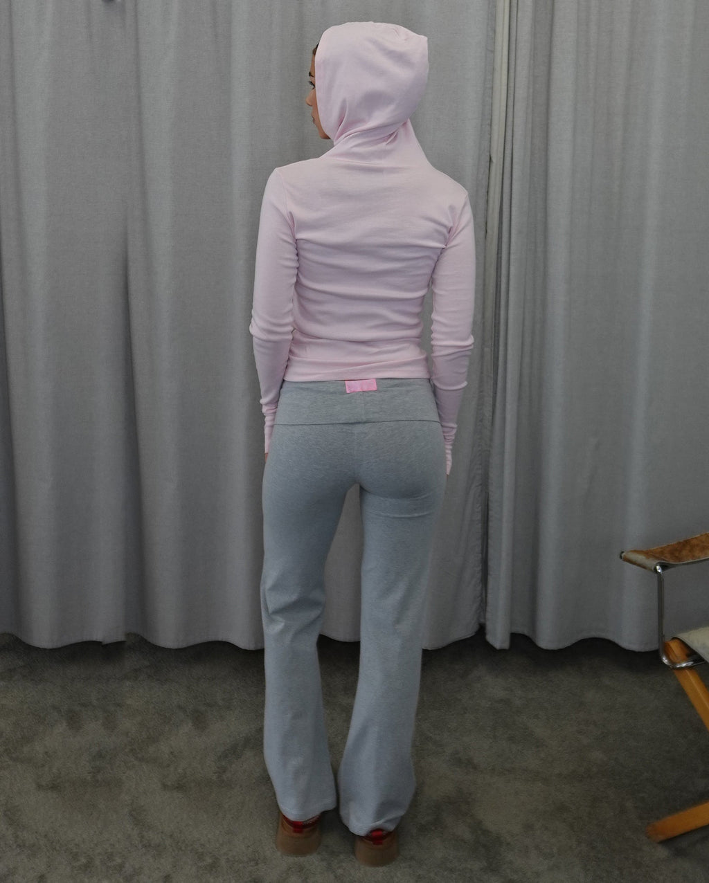Long Sleeve Baby Hoodie (Baby Pink)